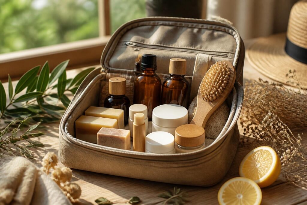 découvrez notre sélection de cosmétiques naturels de voyage pour une trousse essentielle, pratique et respectueuse de votre peau lors de tous vos déplacements.