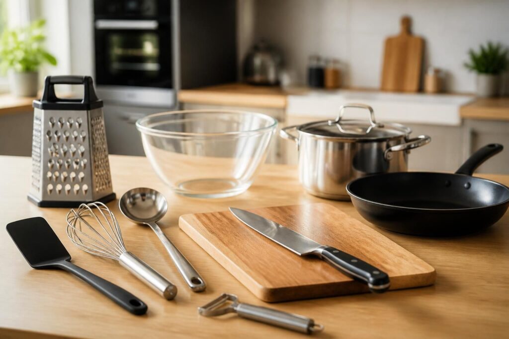 découvrez notre guide d'achat des ustensiles de cuisine indispensables pour équiper parfaitement votre cuisine et cuisiner avec facilité.