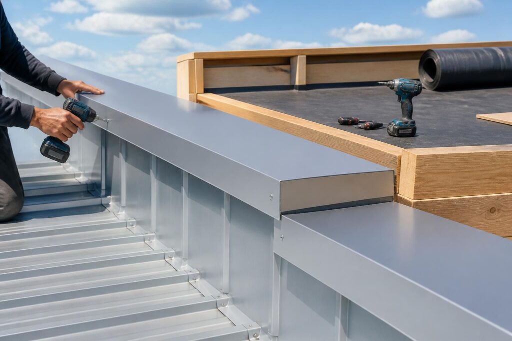 découvrez comment choisir et installer un acrotère sur un toit plat, adapté à une toiture en bac acier ou une ossature en bois, pour améliorer l'étanchéité et l'esthétique de votre bâtiment.