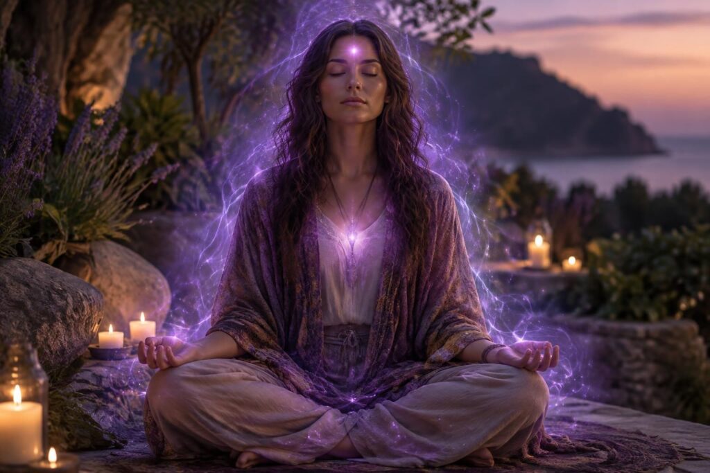 découvrez la signification spirituelle de l’aura violette : intuition, sagesse intérieure, évolution personnelle et traits associés à cette couleur énergétique.