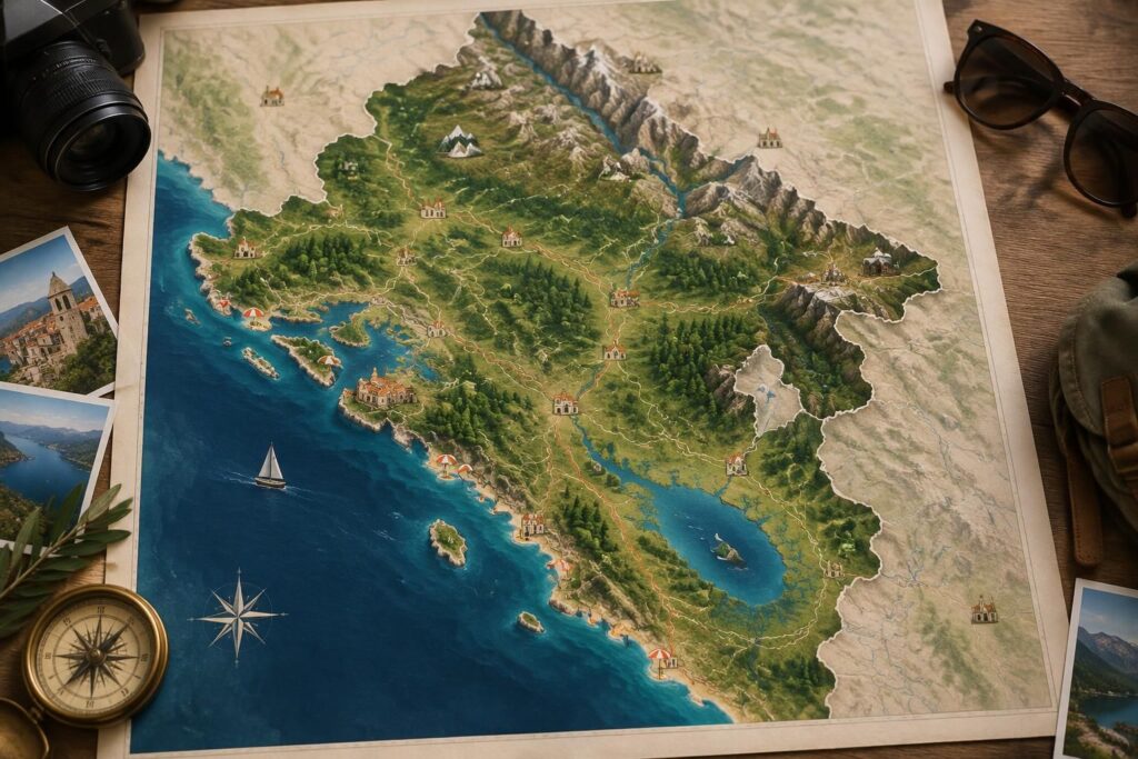 Carte du Monténégro : guide détaillé pour préparer votre voyage