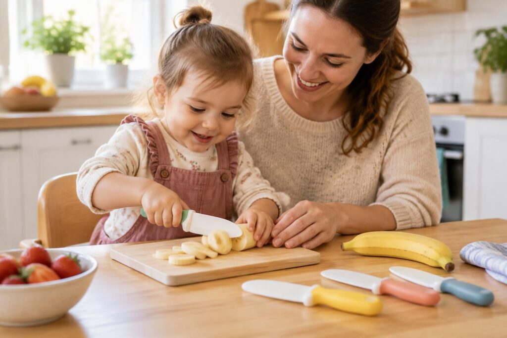 Couteau cuisine enfant : modèles sûrs et adaptés dès 2 ans