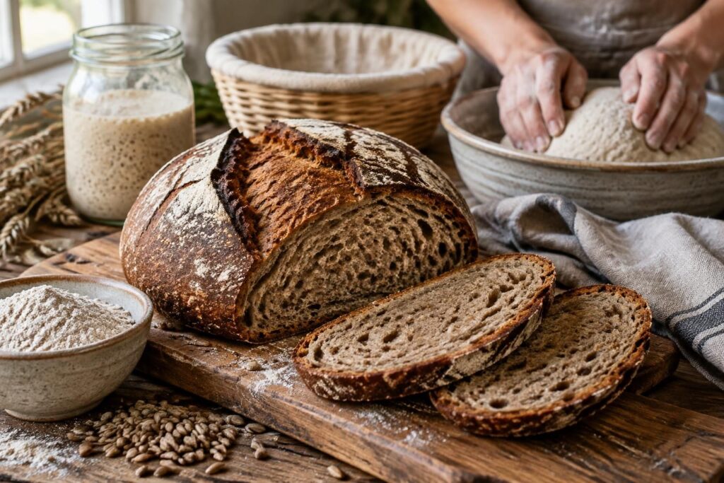 découvrez comment préparer un pain de seigle au levain maison, naturellement et sans machine, grâce à des méthodes simples et des conseils pratiques.