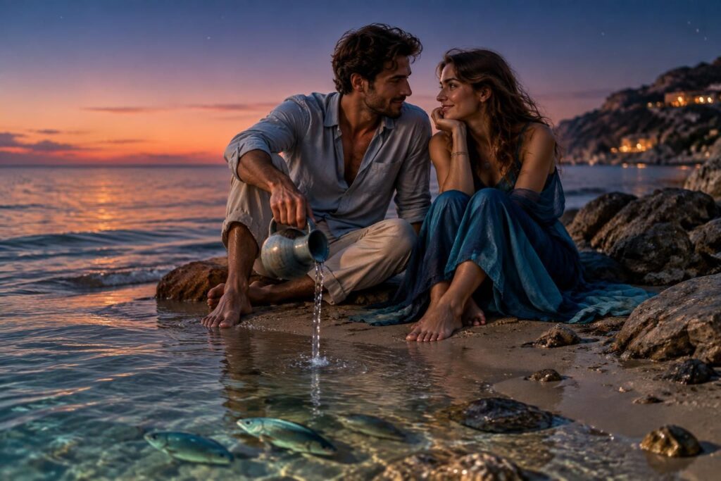 Verseau et Poisson en amour : compatibilité et vie de couple
